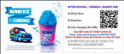 Kona Ice flier 8-29-23